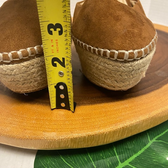 Zara Soft Suede Espadrilles platform Ankle Strap Heels - Picture 6 of 13